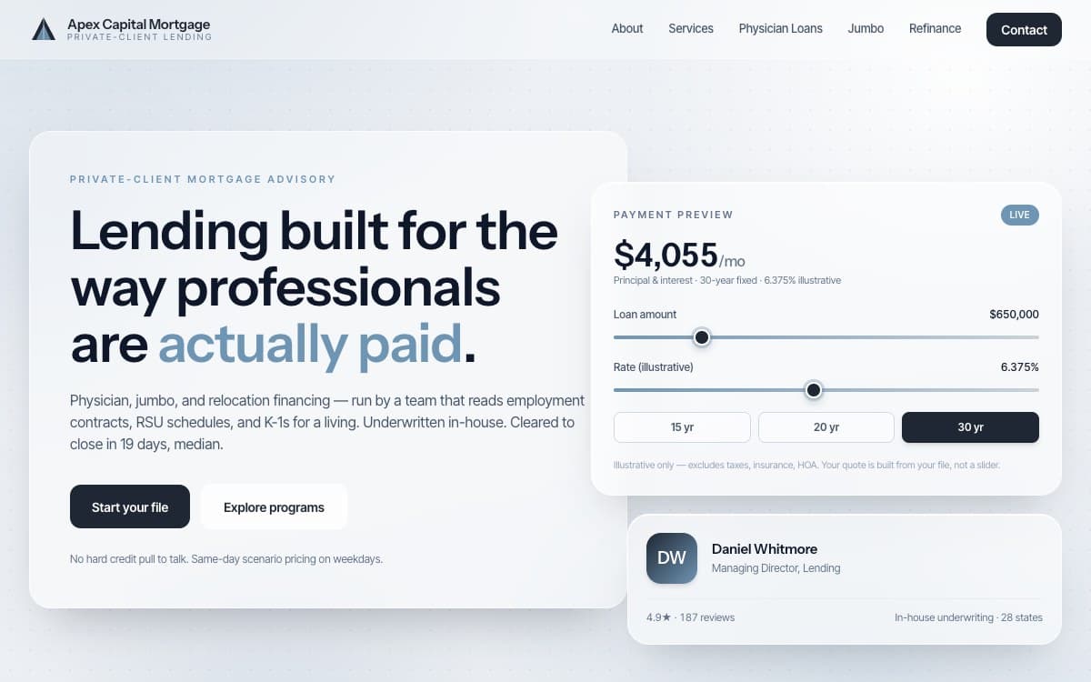 Preview of Apex — Physicians & Professionals