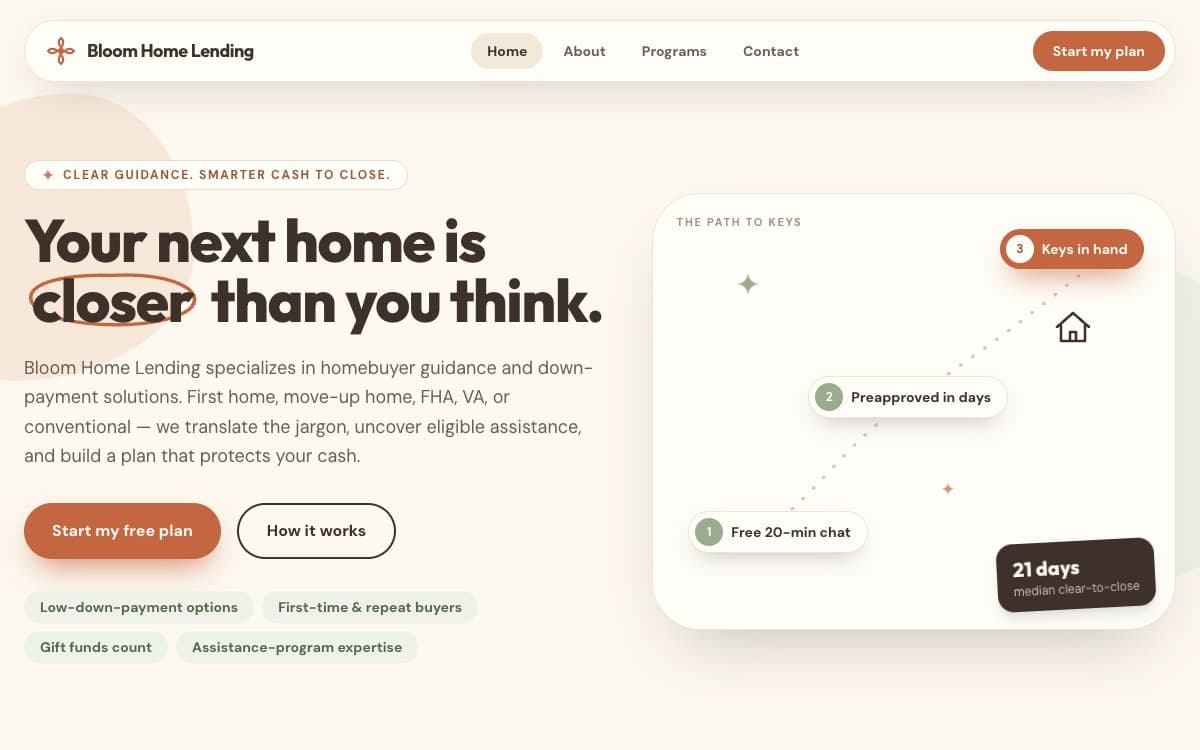 Preview of Bloom — Homebuyer Guidance