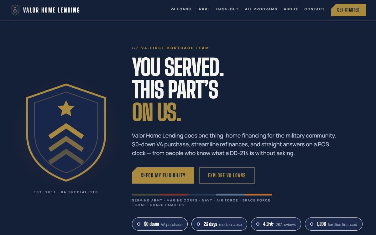 Preview of Valor — VA & Military